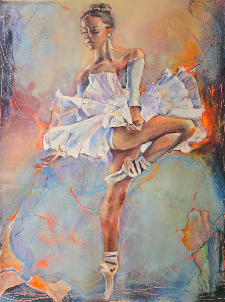Ballerina. - Akryl - 78×100 cm av Lana Blink
