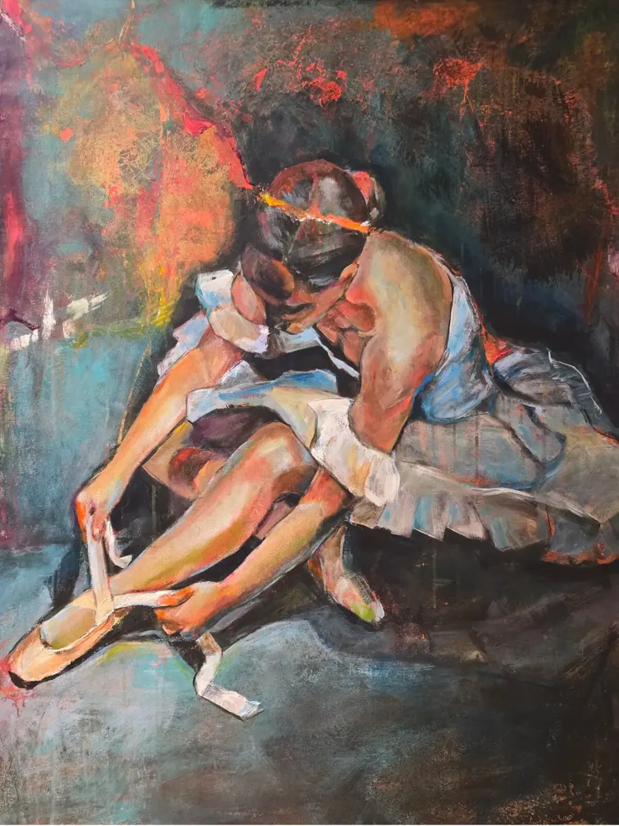 Ballerina in Abstraction. - Akryl - Abstract - 78×100 cm av Lana Blink (såld)