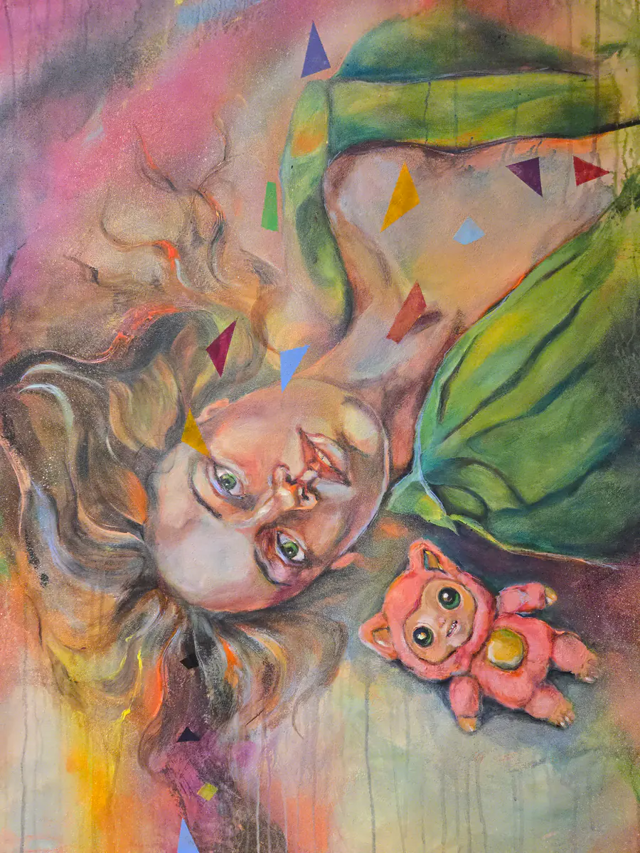 Barndomsminnen. - Akryl - Abstract - 76×100 cm av Lana Blink