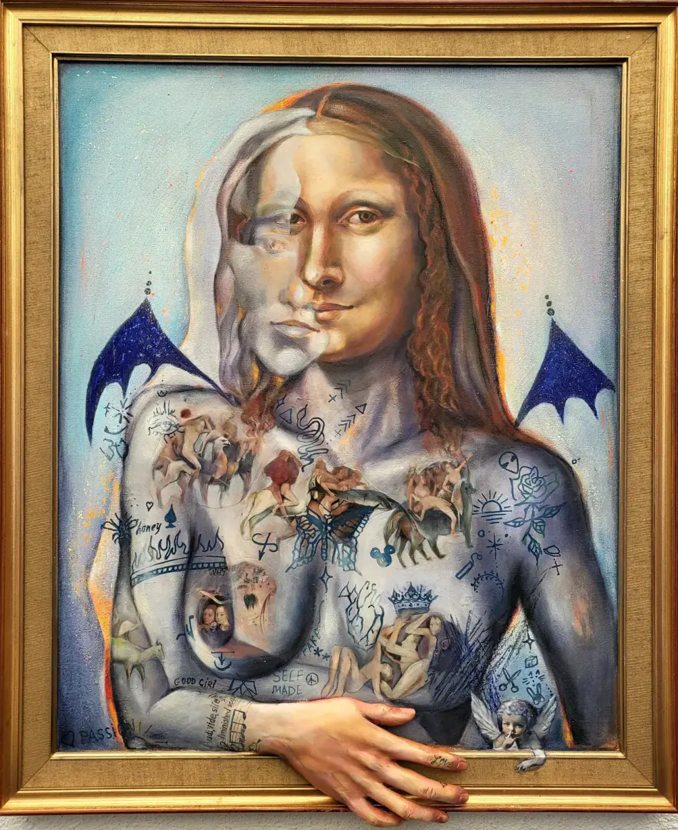 Mona Lisa - Abstrakt samtidskonstverk - Akryl - Abstract - 60×70 cm av Lana Blink
