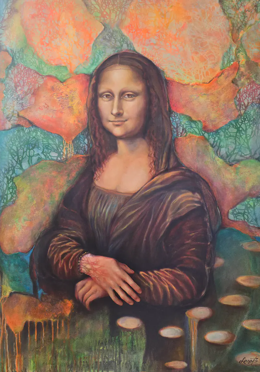Mona Lisa. - Olja - Abstract Expressionism - 80×100 cm av Lana Blink