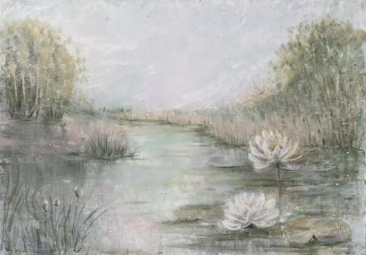 Vattnets Vila - Olja - Abstract - 100×70 cm av Selene Caspian (såld)