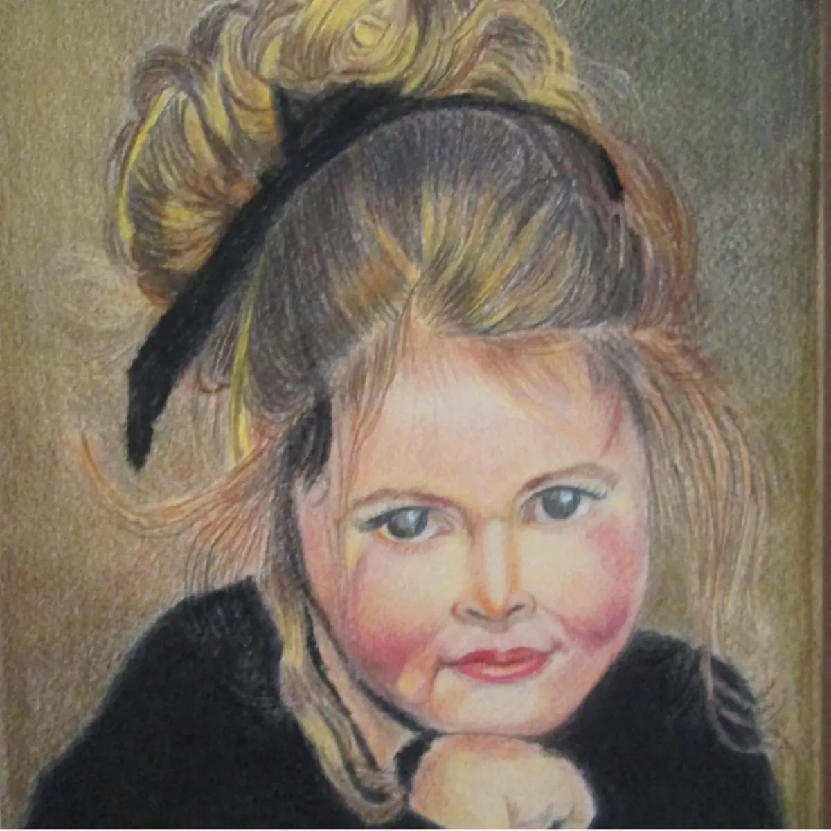 Vibrant Soul – av Mary G. - Blyerts - Realism - 40×40 cm av Mary G