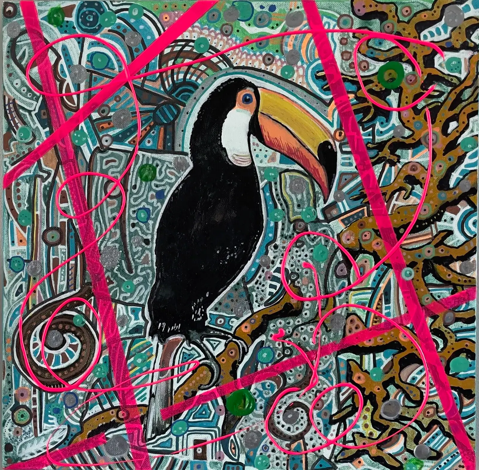Crazy Tucan - Blandteknik av KvantART (såld)
