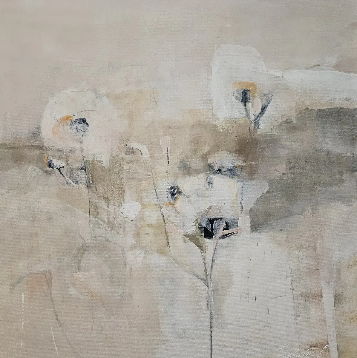 Calm Within - Akryl - Abstract Expressionism - 80×80 cm av Tatiana Hellum (såld)