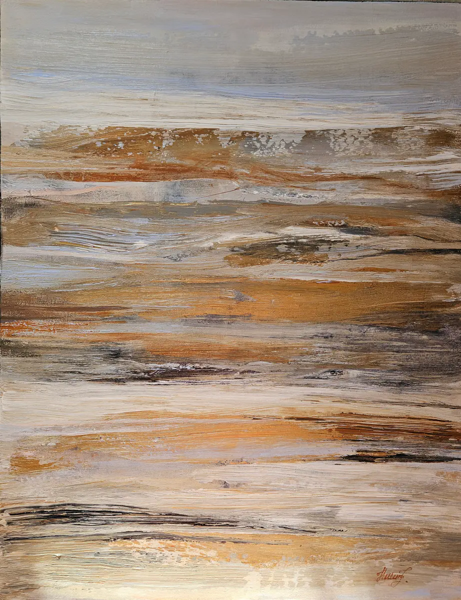 Soft Continuum - Akryl - Abstract Expressionism - 70×90 cm av Tatiana Hellum (såld)