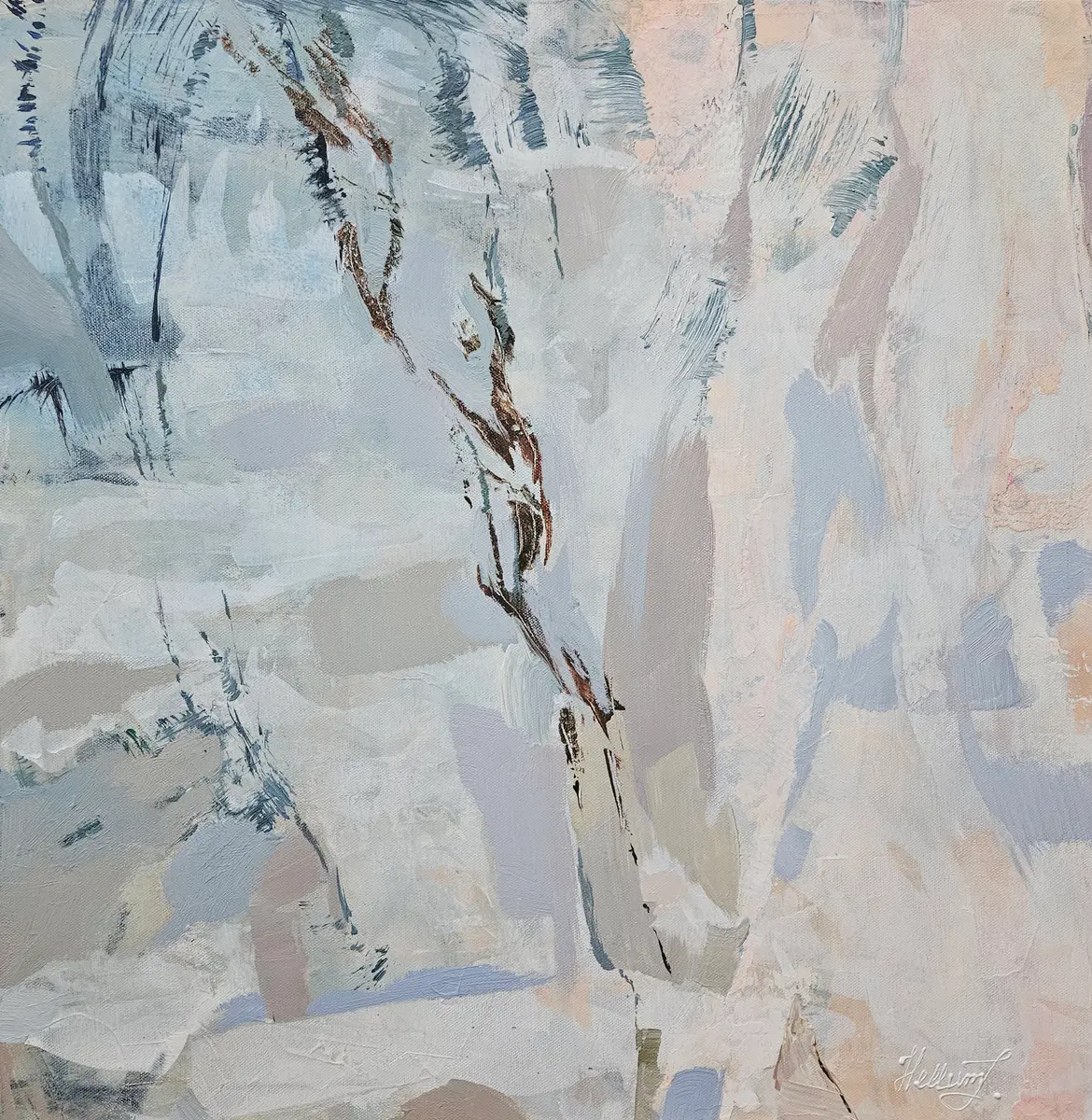 Sun-Softened Memory - Akryl - Abstract - 60×60 cm av Tatiana Hellum (såld)