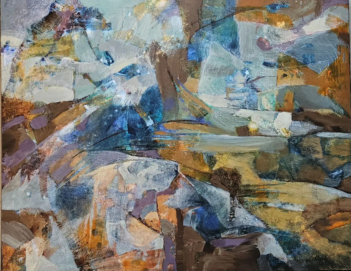 The Other Side of Here - Akryl - Abstract Expressionism - 100×80 cm av Tatiana Hellum