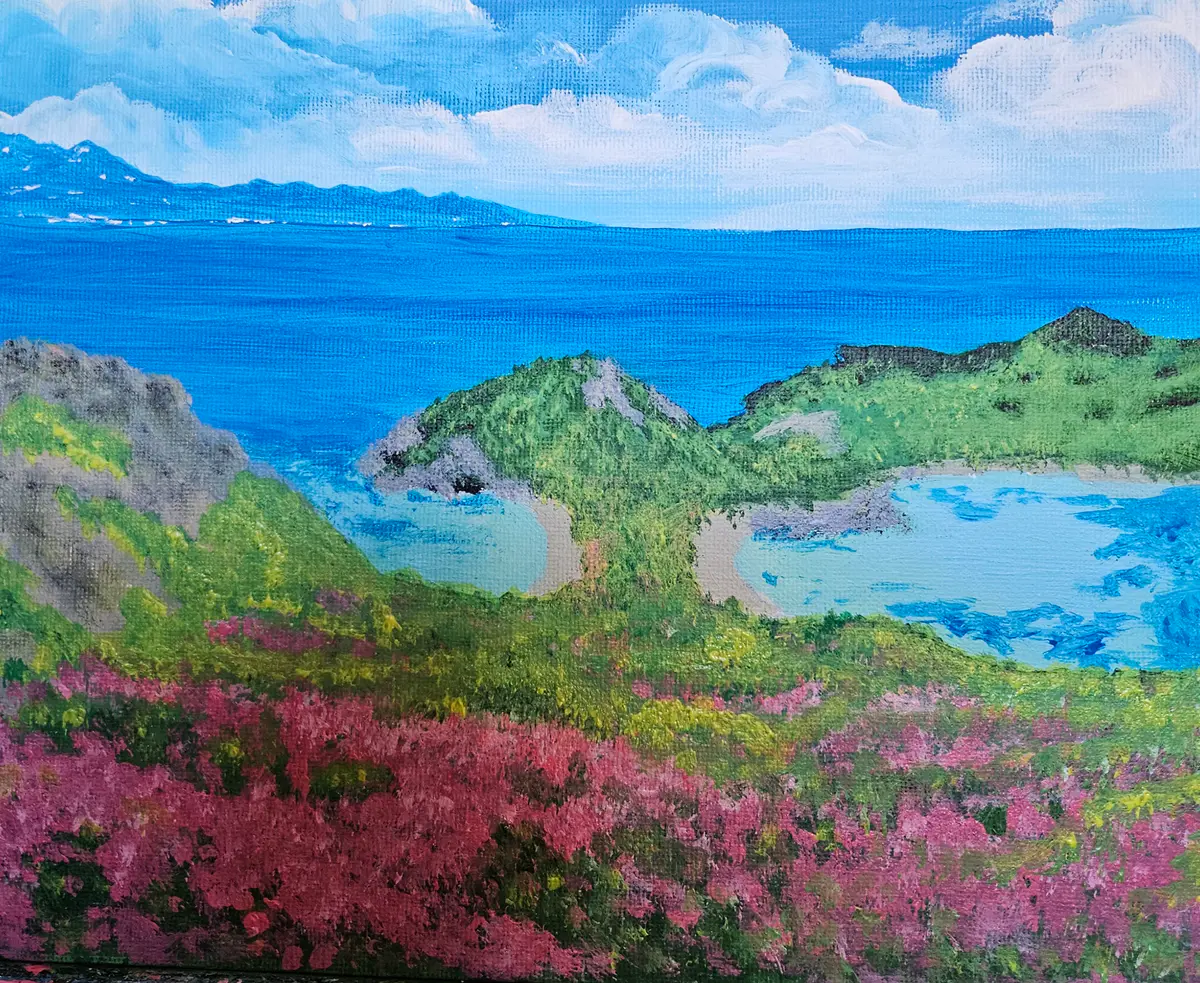 Porto Timoni - Akryl - Impressionism - 25×20 cm av Stefani Miletic