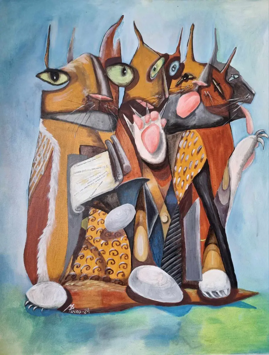 259-24 Advokattene - Olja - Surrealism - 70×90 cm av MRomo (såld)