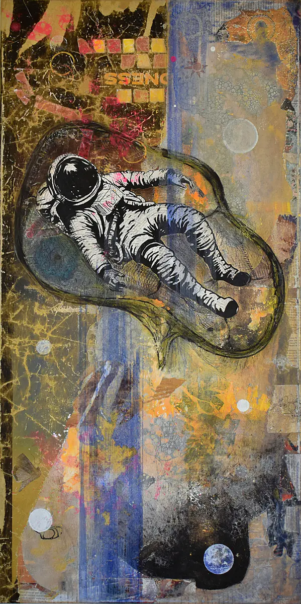 Contained Drift - Kollage - Conceptual - 50×100 cm av Lærce Ryhl-Svendsen