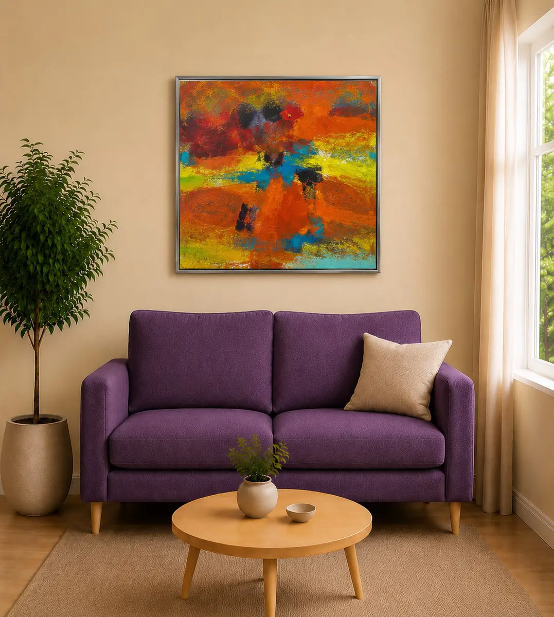 Konstverk - Akryl - Abstract - 80×80 cm av Tilly Maj-Britt Bodilius Lindgren