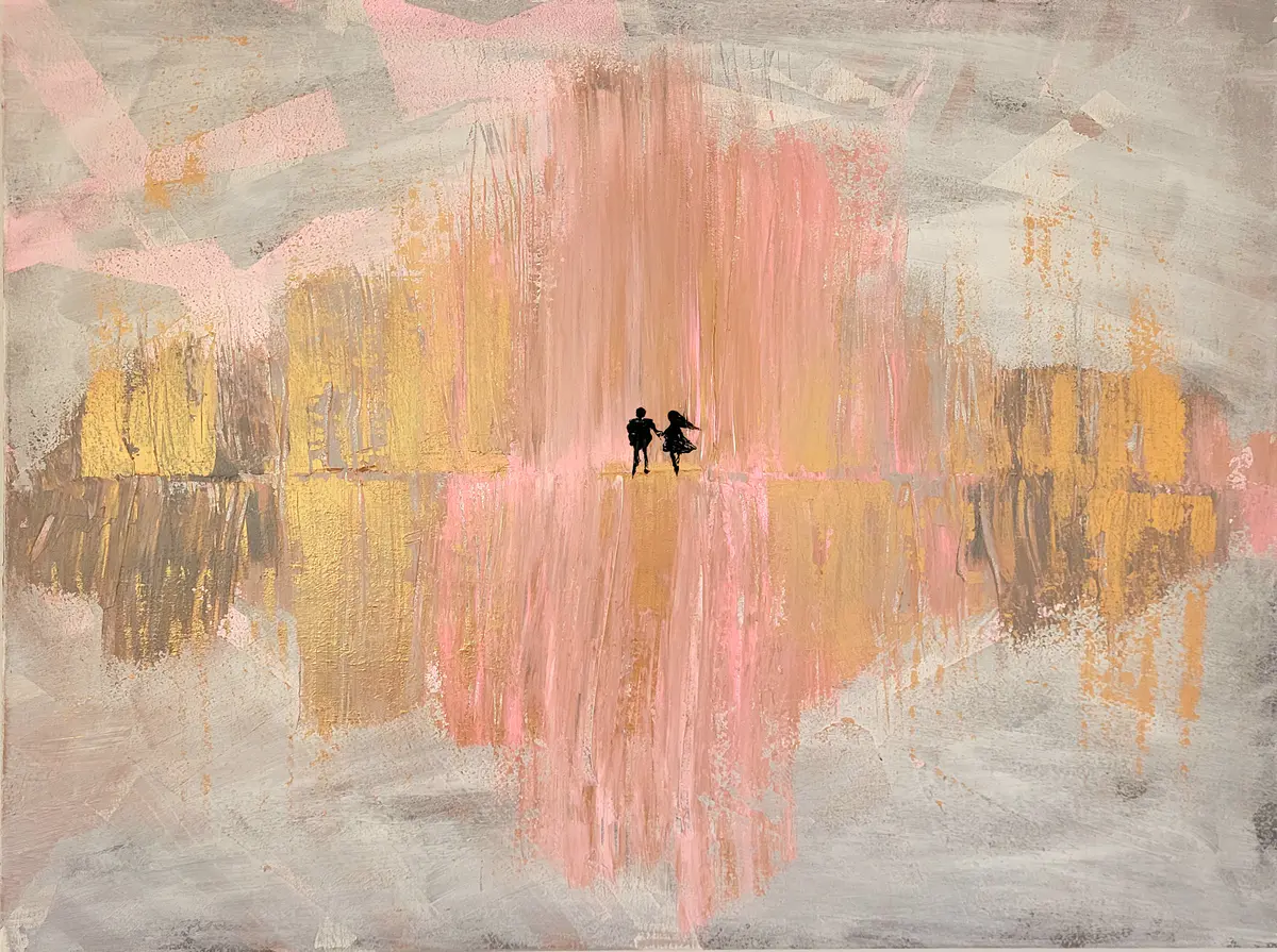 Just us - Akryl - Abstract - 80×60 cm av Mlys Art