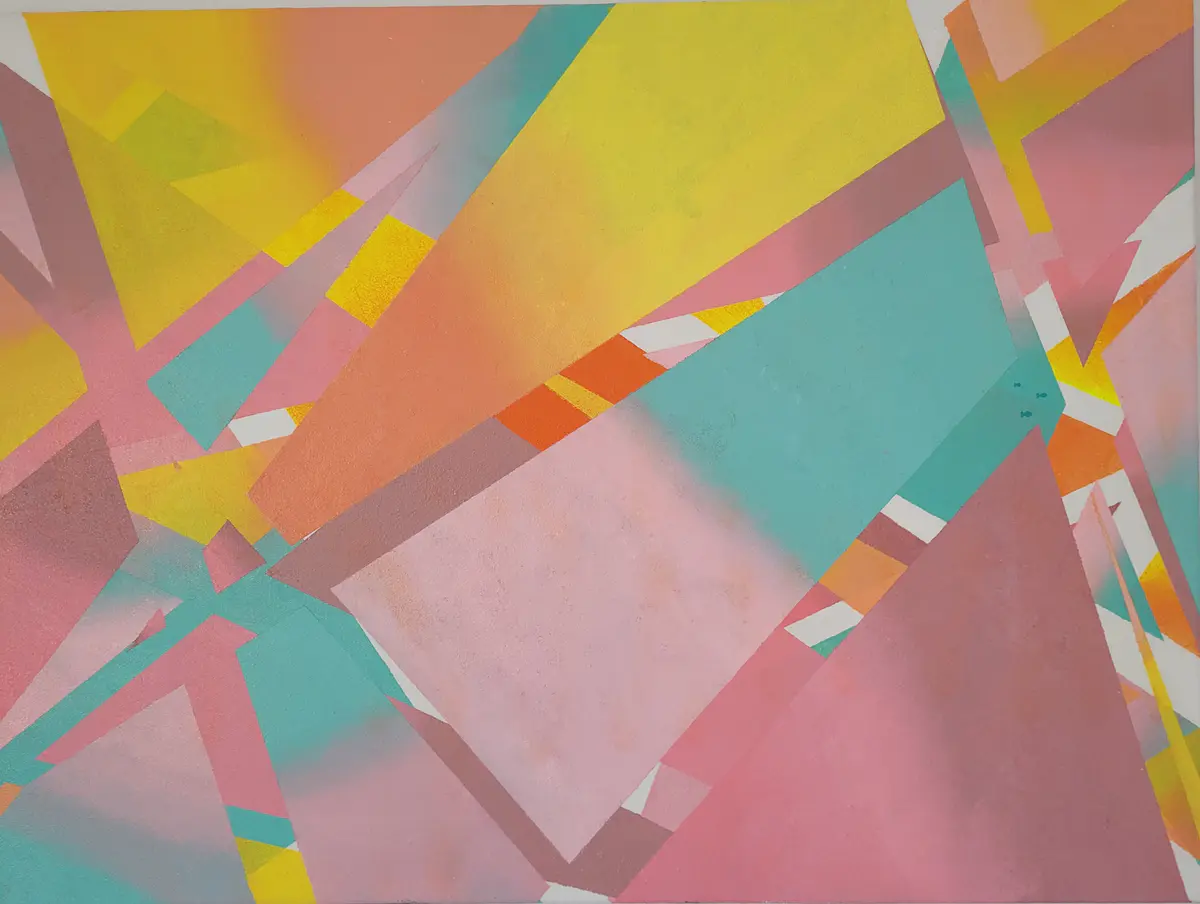 Tropical - Akryl - Abstract - 80×60 cm av Mlys Art