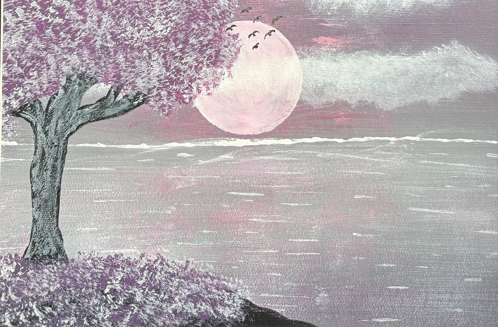 Rosa drömmar - Akryl av Ann-Christin (Acmpainting) Martinsson