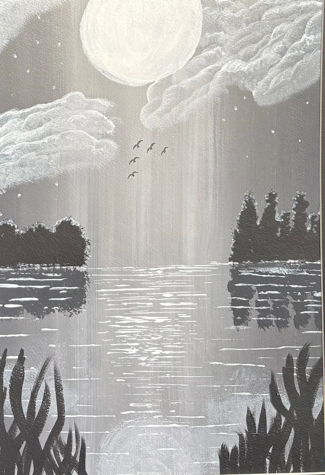Skuggor i vattnet - Akryl av Ann-Christin (Acmpainting) Martinsson
