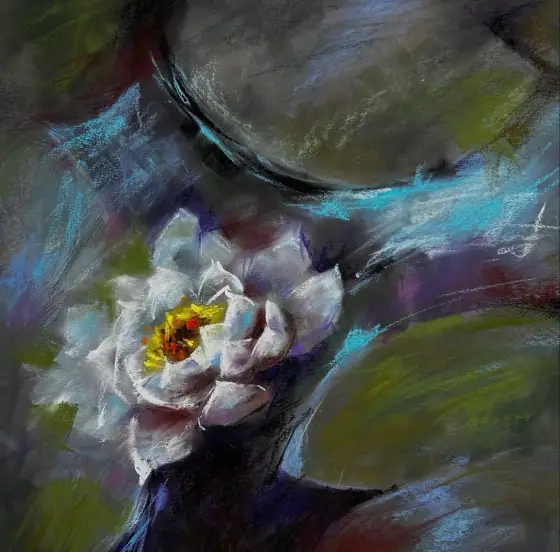 Blomma i rörelse.