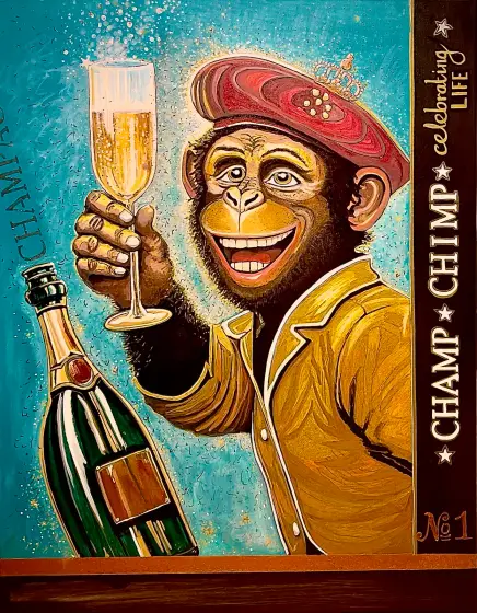CHAMP CHIMP - celebrating LIFE (4800 kr)