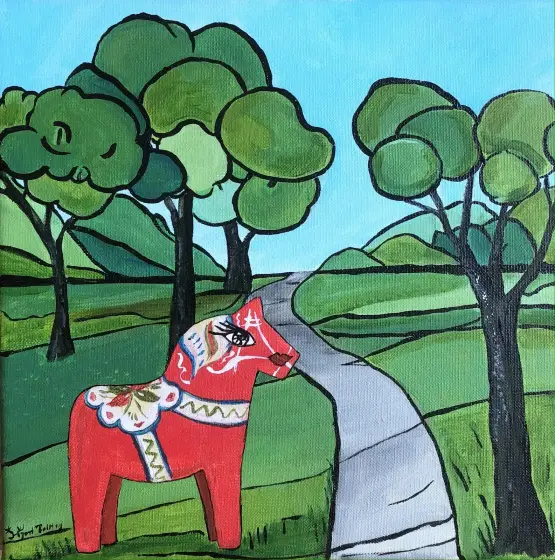 Nu har våren kommit till byn