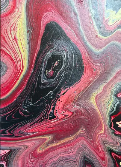 Sovande vulkan - Akryl av Ann-Christin (Acmpainting) Martinsson