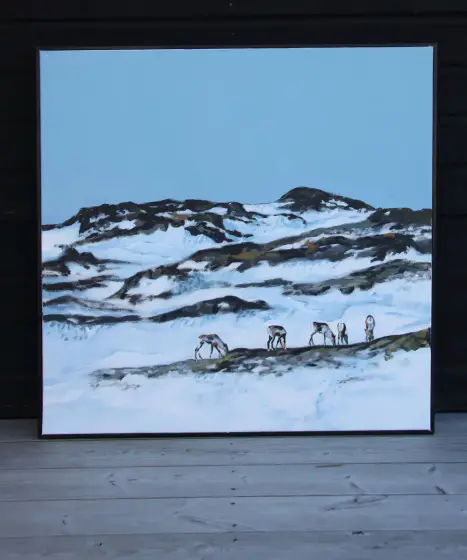 Renar i fjällen - Akryl av Jesica Selberg